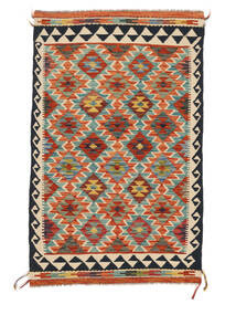 Kelim Afghan Old Stil Teppich 100X162 Dunkelrot/Dunkelgelb Wolle, Afghanistan Carpetvista