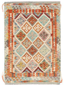  Kelim Afghan Old Style Matot 98X145 Ruskea/Keltainen Carpetvista