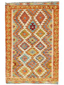 98X150 絨毯 オリエンタル キリム アフガン オールド スタイル オレンジ/レッド (ウール, アフガニスタン) Carpetvista