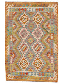 112X167 Kelim Afghan Old Style Teppe Orientalsk Brun/Grønn (Ull, Afghanistan) Carpetvista