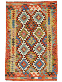 Kelim Afghan Old Style Matta 102X155 Brun/Röd Ull, Afghanistan Carpetvista