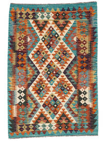 99X145 絨毯 キリム アフガン オールド スタイル オリエンタル ダークレッド/ブラック (ウール, アフガニスタン) Carpetvista