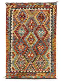 Kelim Afghan Old Stil Teppich 102X156 Dunkelrot/Braun Carpetvista