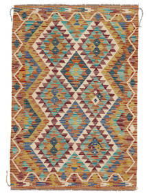  Kilim Afghan Old Style Rug 101X148 Wool Brown/Black Small Carpetvista