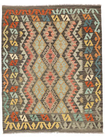  Kilim Afegão Old Style Tapete 132X167 Lã Castanho/Laranja Pequeno Carpetvista