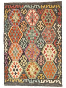  Kelim Afghan Old Style Vloerkleed 123X176 Wol Bruin/Zwart Klein Carpetvista