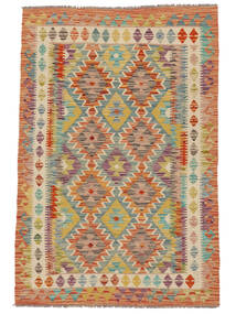  99X148 Kelim Afghan Old Stil Teppich Braun/Orange Afghanistan Carpetvista