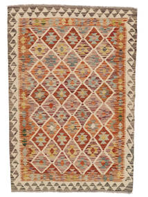 108X156 Kelim Afghan Old Style Matot Matto Ruskea/Oranssi Afganistan Carpetvista