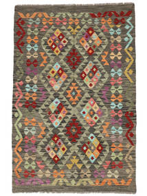  Oriental Kilim Afghan Old Style Rug 119X182 Brown/Black Wool, Afghanistan Carpetvista