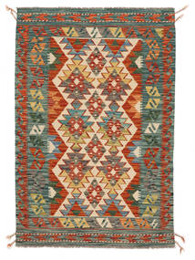  Kilim Afghan Old Style Tappeto 98X145 Di Lana Rosso Scuro/Nero Piccolo Carpetvista