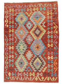  Kelim Afghan Old Stil Teppich 120X178 Dunkelrot/Braun Carpetvista