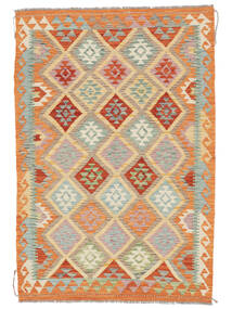  Orientalischer Kelim Afghan Old Stil Teppich 118X174 Braun/Orange Wolle, Afghanistan Carpetvista