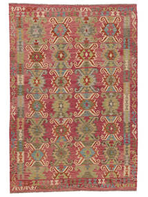 207X299 Alfombra Oriental Kilim Afghan Old Style Marrón/Rojo Oscuro (Lana, Afganistán) Carpetvista
