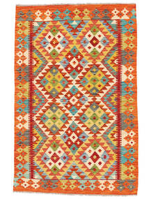 99X151 絨毯 キリム アフガン オールド スタイル オリエンタル レッド/オレンジ (ウール, アフガニスタン) Carpetvista