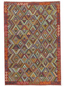 205X298 Dywan Orientalny Kilim Afgan Old Style Ciemnoczerwony/Brunatny (Wełna, Afganistan) Carpetvista