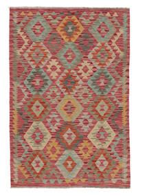 100X151 絨毯 キリム アフガン オールド スタイル オリエンタル ダークレッド/茶色 (ウール, アフガニスタン) Carpetvista