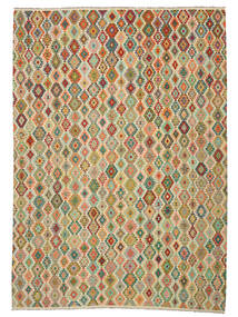 Tapete Oriental Kilim Afegão Old Style 309X491 Amarelo Escuro/Castanho Grande (Lã, Afeganistão)