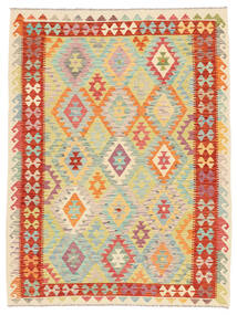  Orientalischer Kelim Afghan Old Stil Teppich 185X245 Gelb/Orange Wolle, Afghanistan Carpetvista