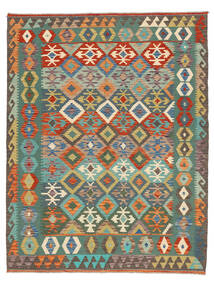 177X230 Kilim Afghan Old Style Rug Oriental Green/Dark Green (Wool, Afghanistan) Carpetvista