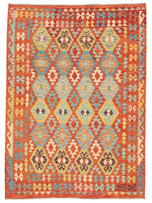  Kelim Afghan Old Stil Teppich 179X246 Rot/Dunkelrot Carpetvista