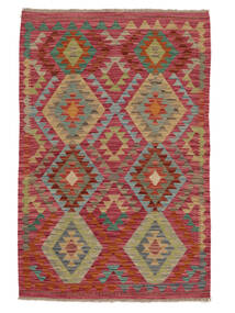  Kilim Afghan Old Style Rug 95X156 Wool Dark Red/Brown Small Carpetvista