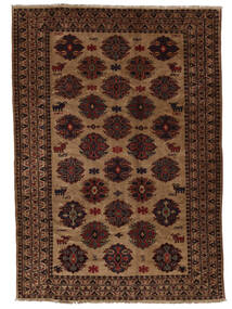 203X287 Baluch Rug Oriental Black/Brown (Wool, Afghanistan) Carpetvista
