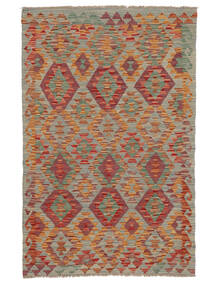 112X176 Kelim Afghan Old Style Matot Matto Itämainen Ruskea/Tummanpunainen (Villa, Afganistan) Carpetvista