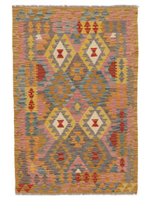  Kelim Afghan Old Style Matta 100X151 Brun/Orange Carpetvista