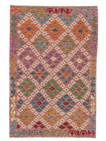 104X157 絨毯 キリム アフガン オールド スタイル オリエンタル ダークレッド/茶色 (ウール, アフガニスタン) Carpetvista