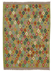 105X149 Tappeto Kilim Afghan Old Style Orientale Marrone/Giallo Scuro (Lana, Afghanistan) Carpetvista