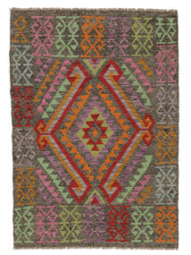  105X149 Kelim Afghan Old Style Matot Matto Ruskea/Tummanpunainen Afganistan Carpetvista