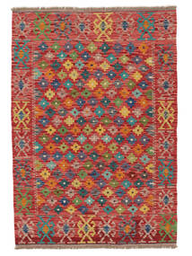 102X148 Kelim Afghan Old Stil Teppich Orientalischer Dunkelrot/Braun (Wolle, Afghanistan) Carpetvista