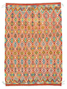 178X257 Kelim Afghan Old Style Tæppe Orientalsk Rød/Orange (Uld, Afghanistan) Carpetvista