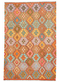  Kilim Afghan Old Style Rug 205X303 Wool Red/Brown Carpetvista