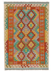 109X162 Kelim Afghan Old Stil Teppich Orientalischer Dunkelrot/Orange (Wolle, Afghanistan) Carpetvista