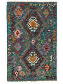  Kilim Afghan Old Style Tappeto 107X167 Di Lana Nero/Rosso Scuro Piccolo Carpetvista