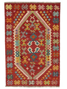  Kilim Afghan Old Style Tappeto 98X147 Di Lana Rosso Scuro/Marrone Piccolo Carpetvista
