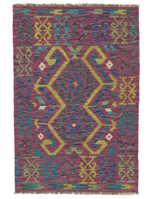  Kilim Afghan Old Style Rug 98X145 Wool Dark Red/Dark Pink Small Carpetvista