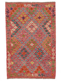 Kelim Afghan Old Style Vloerkleed 103X157 Donkerrood/Zwart Wol, Afghanistan Carpetvista