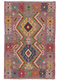  Orientalischer Kelim Afghan Old Stil Teppich 102X153 Dunkelrot/Orange Wolle, Afghanistan Carpetvista