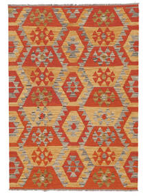 109X154 Tapis D'orient Kilim Afghan Old Style Marron/Rouge Foncé (Laine, Afghanistan) Carpetvista