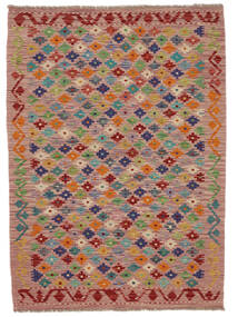  Kilim Afghan Old Style Rug 108X150 Wool Brown/Dark Red Small Carpetvista