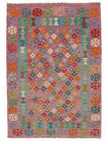  Kilim Afegão Old Style Tapete 115X161 Lã Vermelho Escuro/Verde Escuro Pequeno Carpetvista