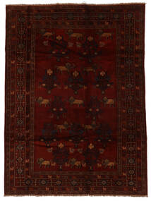 Beluch Vloerkleed 203X275 Zwart Wol, Afghanistan Carpetvista