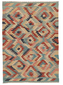 Kelim Ariana Trend Matot Matto 127X180 Oranssi/Ruskea Villa, Afganistan Carpetvista