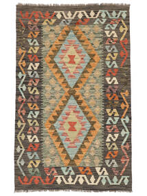  Kilim Afegão Old Style Tapete 96X152 Lã Castanho/Verde Pequeno Carpetvista