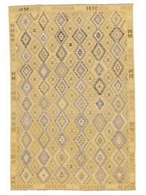  205X303 Kelim Afghan Old Stil Teppich Orange/Braun Afghanistan Carpetvista