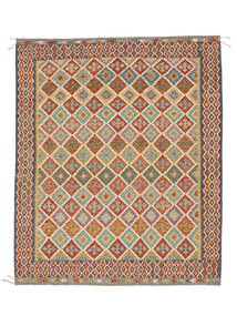  258X310 Kelim Afghan Old Style Matta Brun/Mörkröd Afghanistan Carpetvista