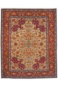Tabriz 50 Raj Teppe 150X185 Brun/Mørk Rød Ull, Persia/Iran