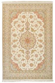  Oriental Tabriz 50 Raj With Silk Rug 163X249 Orange/Brown Wool, Persia/Iran